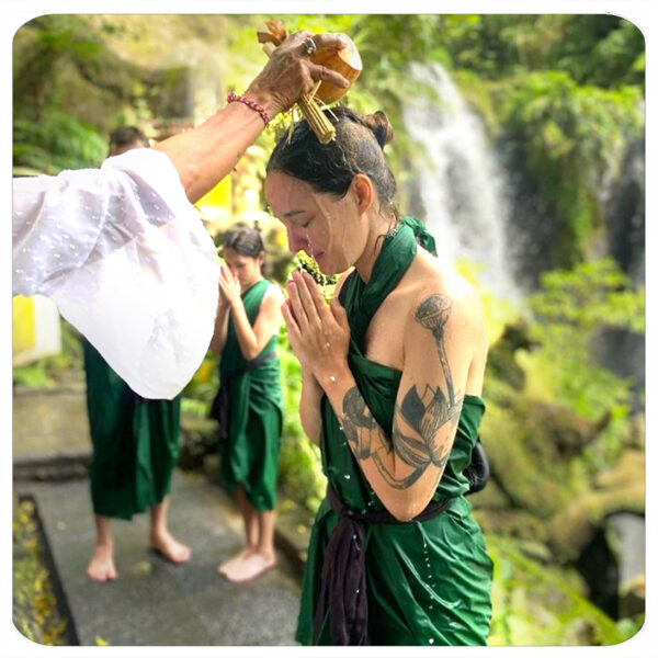 Melukat Ritual at Waterfall