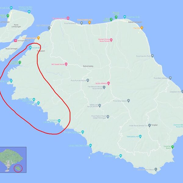 West Nusa Penida Map